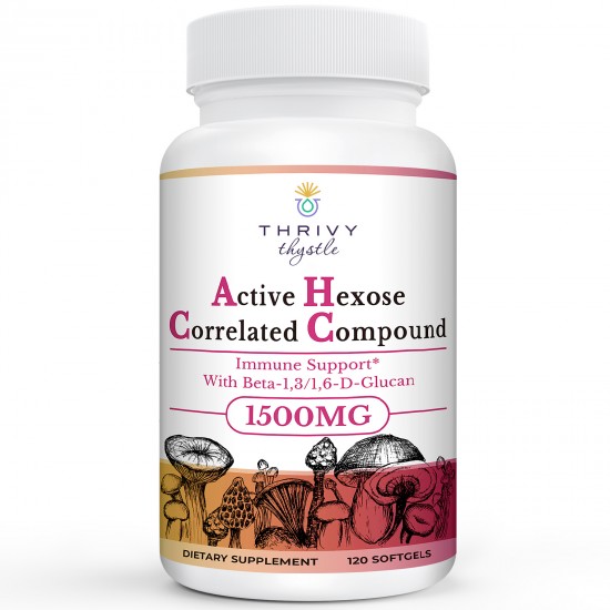 ThrivyThystle AHCC Dietary Supplement 1500mg Liposomal Active Hexose Correlated ThrivyThystle AHCC Dietary Supplement 1500mg Liposomal Active Hexose Correlated